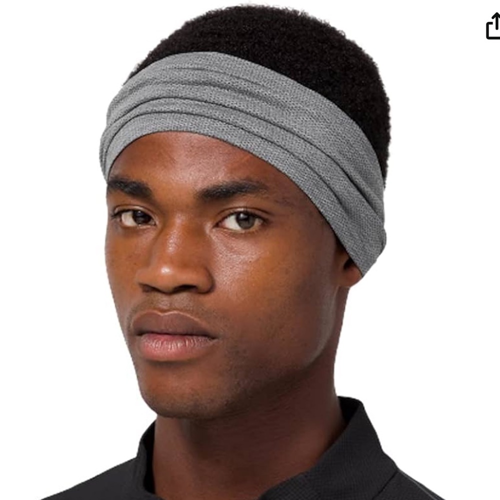 LULULEMON Athletica Metal Vent Tech Headband Slate/White One Size NEW Unisex